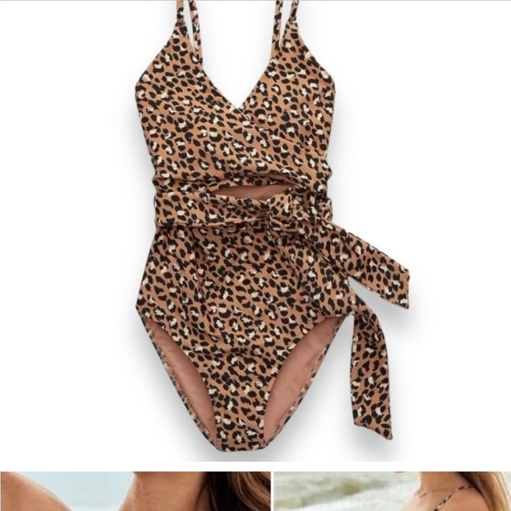 Leopard Print One-Piece Swimsuit